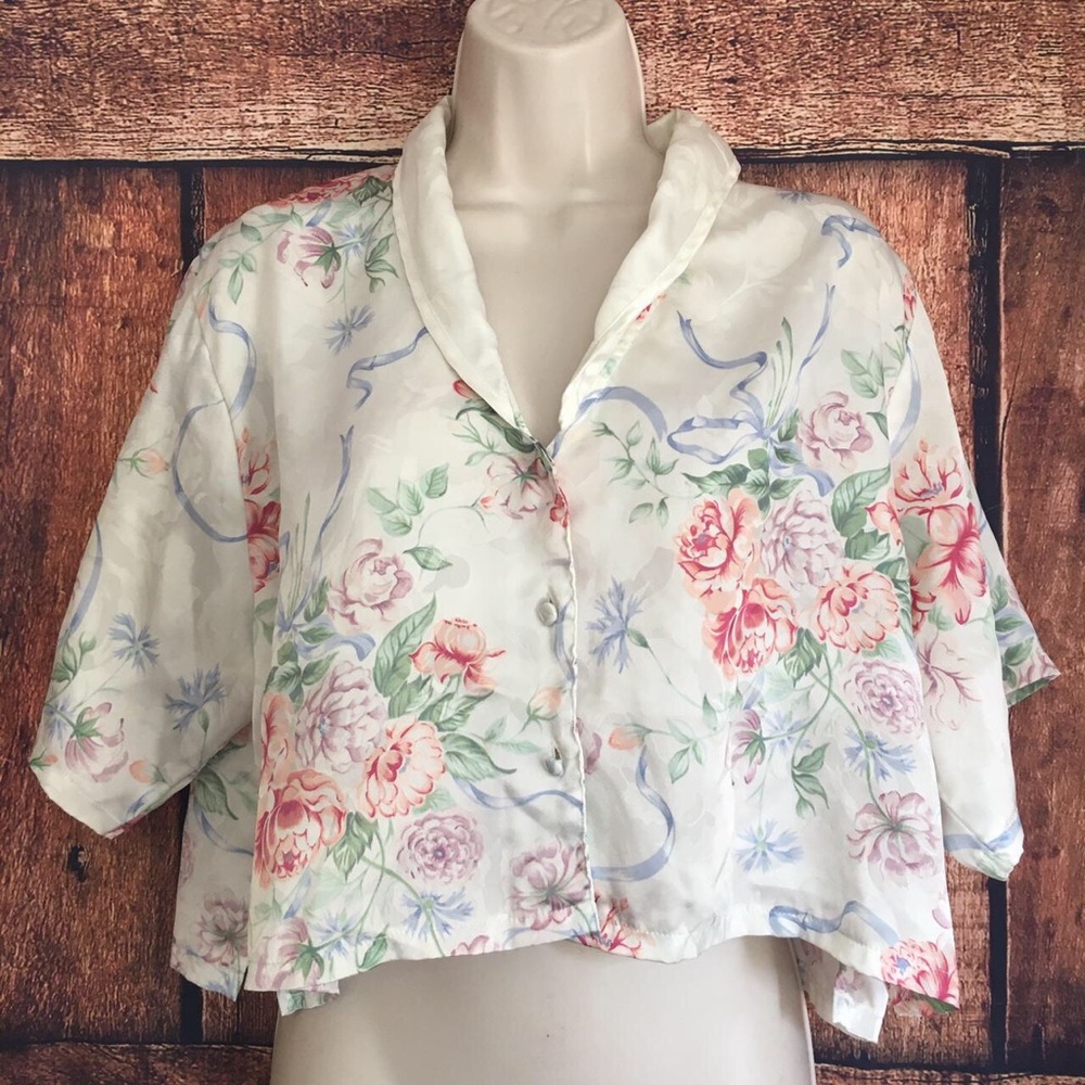 Vintage lingerie crop top , m/L